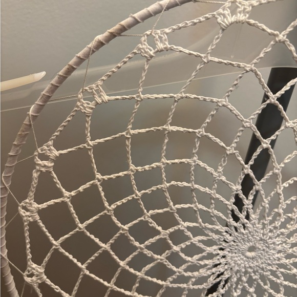 White Dreamcatcher with Faux Feathers - Picture 3 of 10